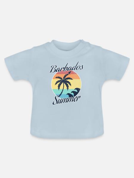 Barbados - Baby Bio-T-Shirt mit Rundhals - Hellblau