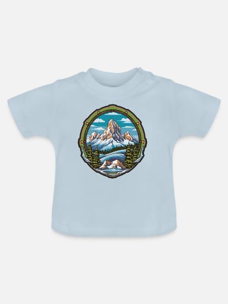 Eisberge Bergsteigen - Baby Bio-T-Shirt mit Rundhals - Hellblau