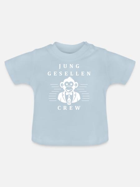 Junggesellen Crew - Baby Bio-T-Shirt mit Rundhals - Hellblau