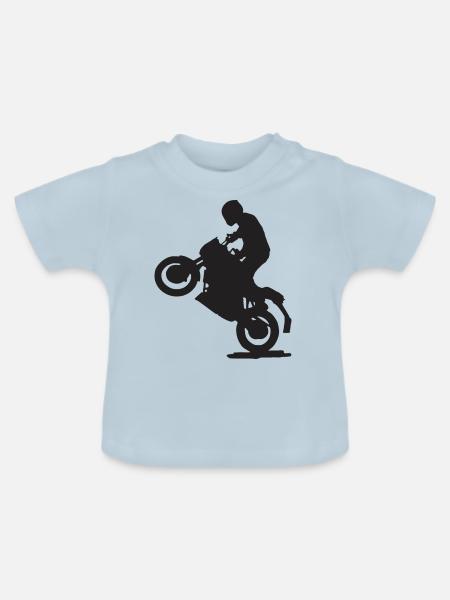 Motorcycle - Baby Bio-T-Shirt mit Rundhals - Hellblau