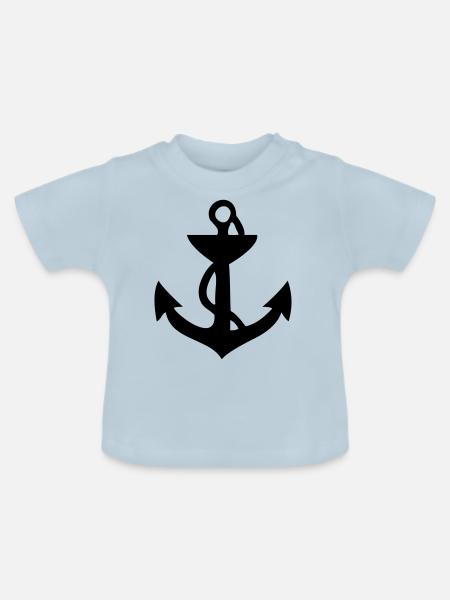 anker - Baby Bio-T-Shirt mit Rundhals - Hellblau