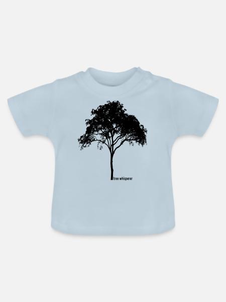 tree whisperer - Baby Bio-T-Shirt mit Rundhals - Hellblau