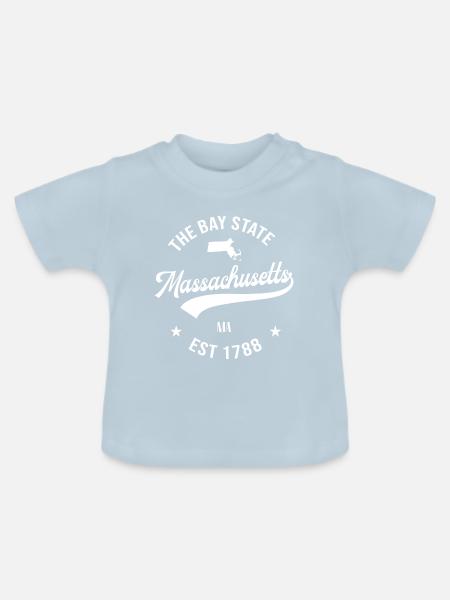 Massachusetts - Baby Bio-T-Shirt mit Rundhals - Hellblau