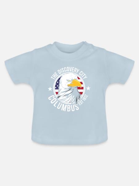 Columbus Ohio - Baby Bio-T-Shirt mit Rundhals - Hellblau