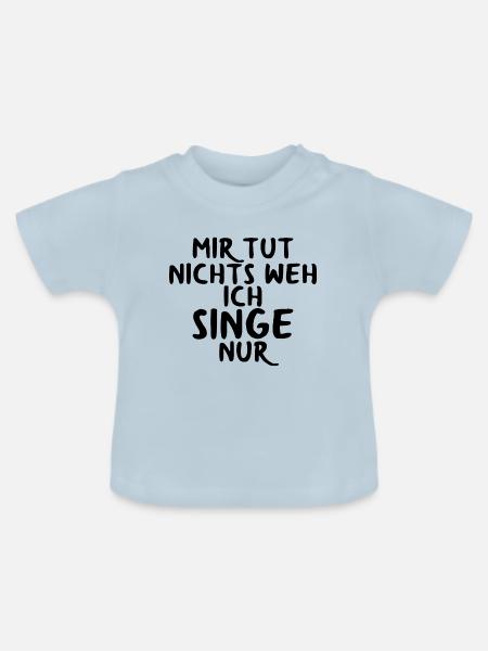 Singen - Baby Bio-T-Shirt mit Rundhals - Hellblau