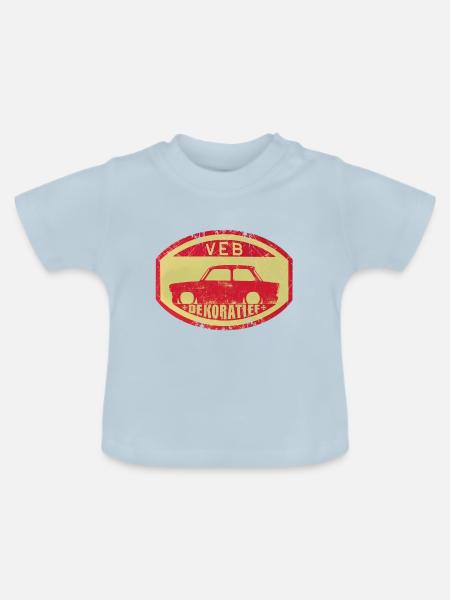 601 - VEB - Dekoratief - Baby Bio-T-Shirt mit Rundhals - Hellblau