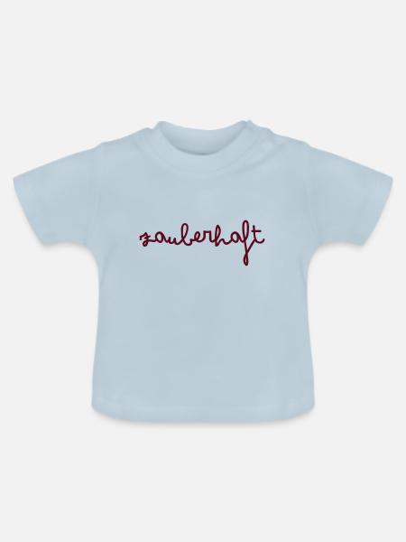 Zauberhaft - Baby Bio-T-Shirt mit Rundhals - Hellblau