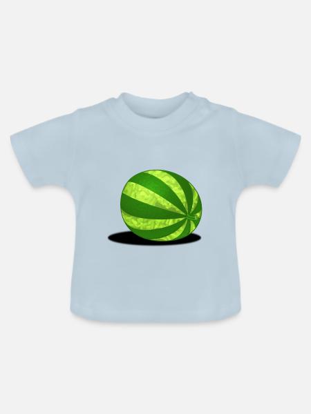 Melone T-Shirt - Baby Bio-T-Shirt mit Rundhals - Hellblau