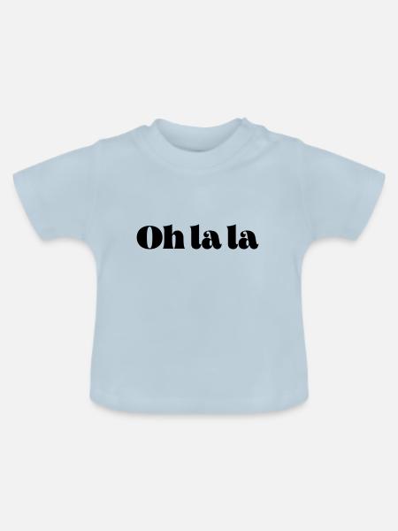 Oh, die la - Baby Bio-T-Shirt mit Rundhals - Hellblau