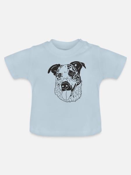 Basenji Mix - Baby Bio-T-Shirt mit Rundhals - Hellblau