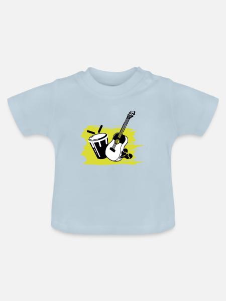 Venezolanische Instrumente - Baby Bio-T-Shirt mit Rundhals - Hellblau
