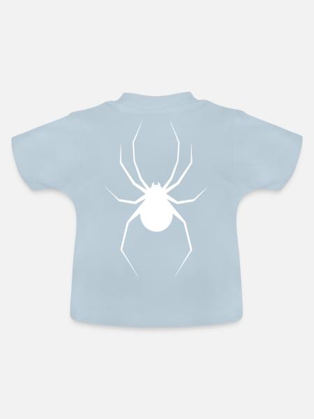 Spinne - Baby Bio-T-Shirt mit Rundhals - Hellblau