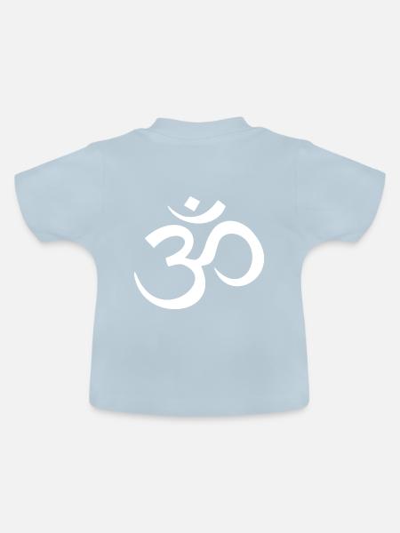 Om - Baby Bio-T-Shirt mit Rundhals - Hellblau