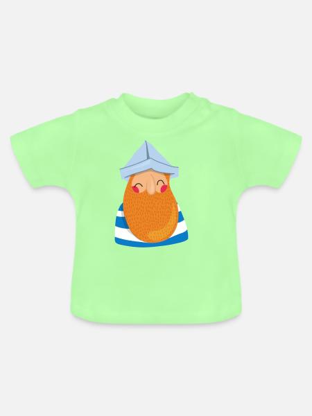 SAILOR - Baby Bio-T-Shirt mit Rundhals - Mintgrün