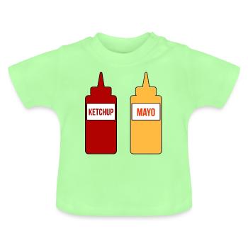 Mayo Ketchup - Baby Bio-T-Shirt mit Rundhals - Mintgrün - Vorne