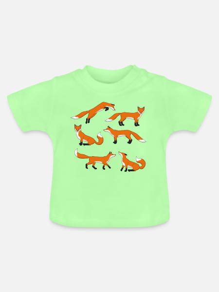 Rotfuchs Auswahl - Baby Bio-T-Shirt mit Rundhals - Mintgrün