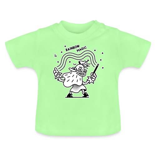 WIZARD rainbow magic bw - Baby Bio-T-Shirt mit Rundhals