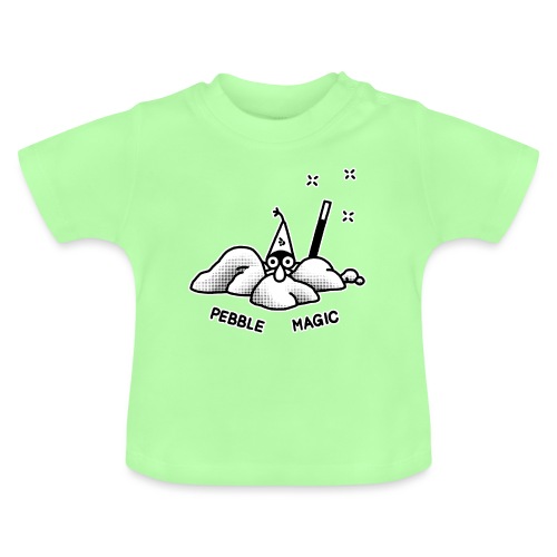 WIZARDS pebble magic bw - Baby Bio-T-Shirt mit Rundhals
