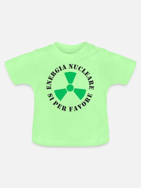 Kernkraft, Ja bitte - Baby Bio-T-Shirt mit Rundhals - Mintgrün