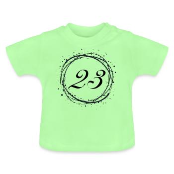 23 - Baby Organic T-Shirt with Round Neck - mint green - Front