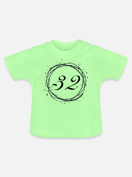 32 - Baby Bio-T-Shirt mit Rundhals - Mintgrün