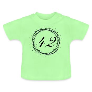 42 - Baby Organic T-Shirt with Round Neck - mint green - Front