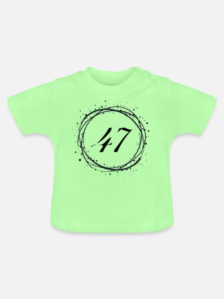 47 - Baby Bio-T-Shirt mit Rundhals - Mintgrün