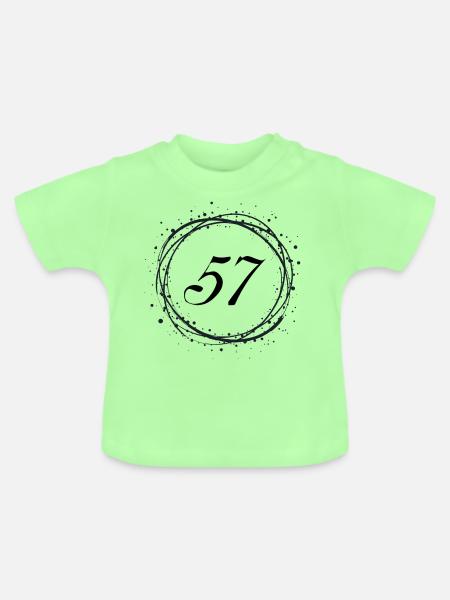 57 - Baby Bio-T-Shirt mit Rundhals - Mintgrün