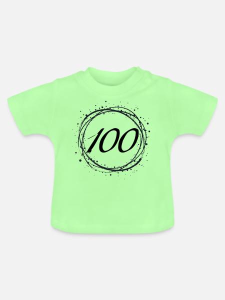 100 - Baby Bio-T-Shirt mit Rundhals - Mintgrün