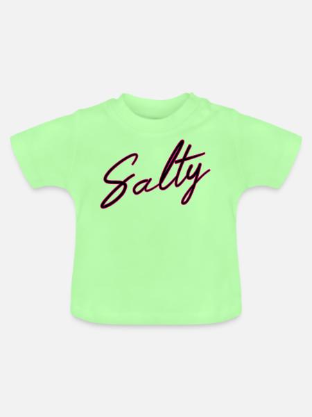 Salty Salzig Design - Baby Bio-T-Shirt mit Rundhals - Mintgrün