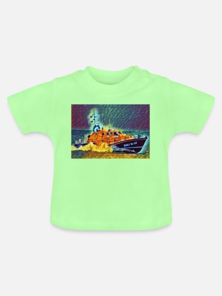 Rettungsboot Rettungsleine im Schlaf - Baby Bio-T-Shirt mit Rundhals - Mintgrün