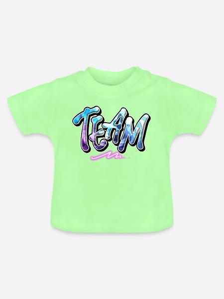 Team - Baby Bio-T-Shirt mit Rundhals - Mintgrün