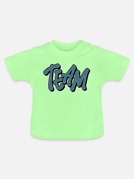 Team - Baby Bio-T-Shirt mit Rundhals - Mintgrün