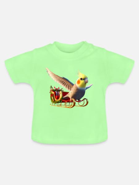 Weihnachtsnymph (01) - Baby Bio-T-Shirt mit Rundhals - Mintgrün