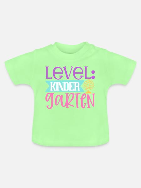 Level: Kindergarten - Baby Bio-T-Shirt mit Rundhals - Mintgrün