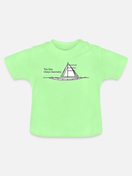 Sea Geometry Segelboot - Baby Bio-T-Shirt mit Rundhals - Mintgrün