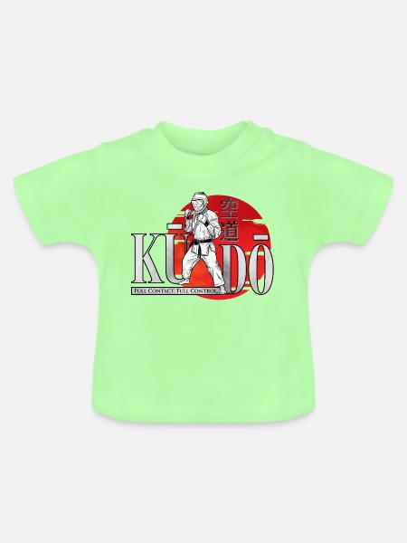 Kudo-Kämpfer-Stehendes-Design - Baby Bio-T-Shirt mit Rundhals - Mintgrün
