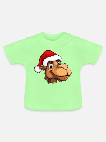 Kamel Weihnachten - Baby Bio-T-Shirt mit Rundhals - Mintgrün