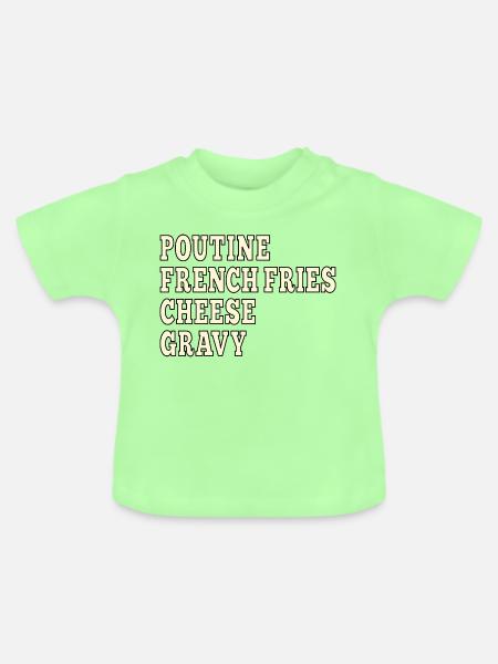 Kanadisches Fast-Food-Poutine - Baby Bio-T-Shirt mit Rundhals - Mintgrün