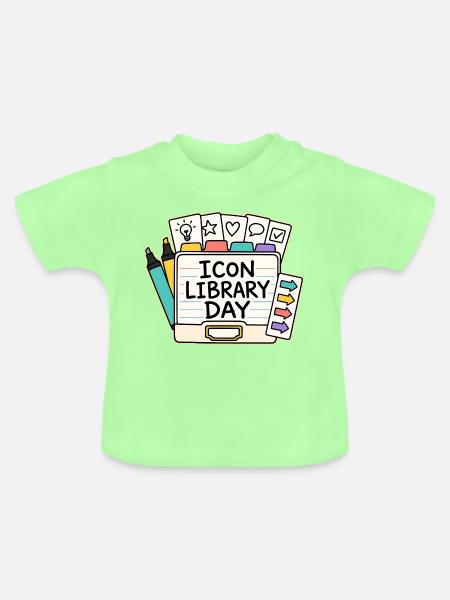 ICON LIBRARY DAY - Baby Bio-T-Shirt mit Rundhals - Mintgrün