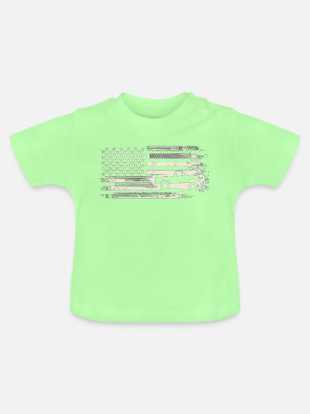 Robuster Patriot Pickup - Baby Bio-T-Shirt mit Rundhals - Mintgrün