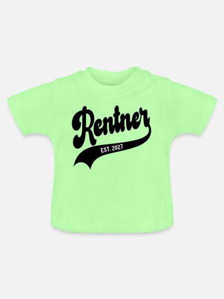 Abschied Rentner 2027 - Baby Bio-T-Shirt mit Rundhals - Mintgrün