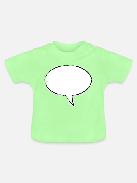 Sprechblase Design used - Baby Bio-T-Shirt mit Rundhals - Mintgrün