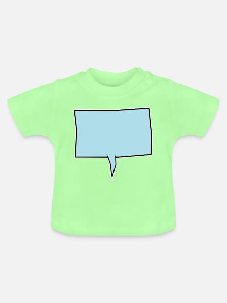 Eckige Sprechblase in Türkis - Baby Bio-T-Shirt mit Rundhals - Mintgrün