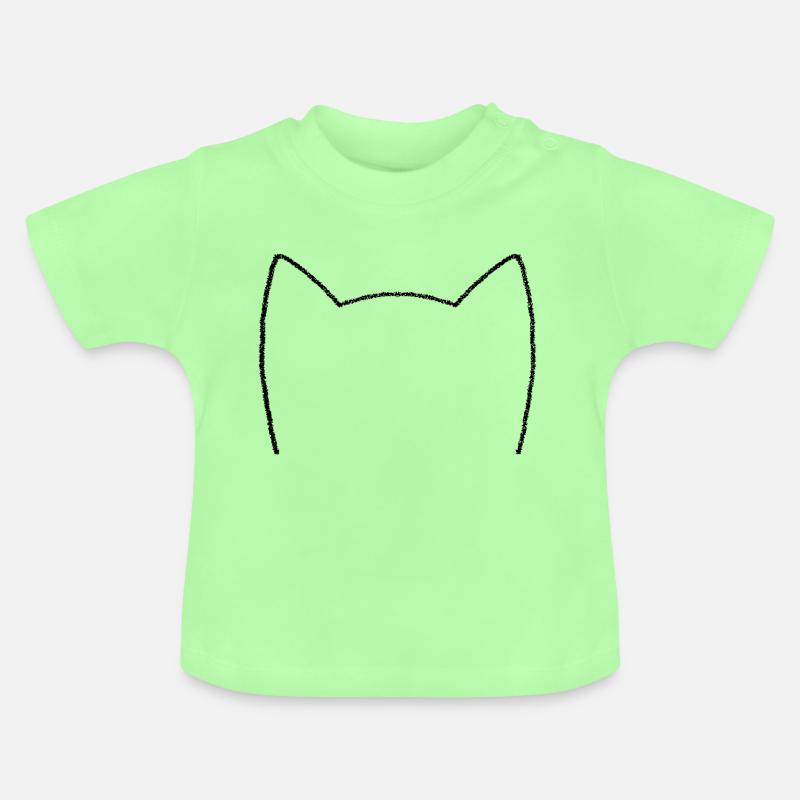 Oreilles de Chat - T-shirt bio col rond Bébé - vert menthe