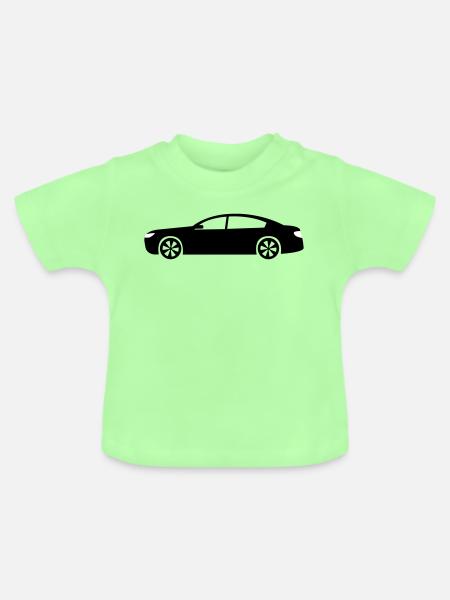 Auto - Baby Bio-T-Shirt mit Rundhals - Mintgrün