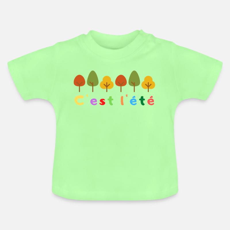 C'est l'été - T-shirt bio col rond Bébé - vert menthe