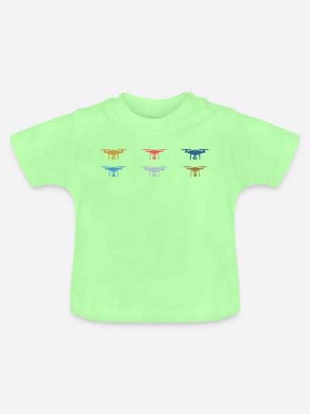 Herzschlag Drohne Drohnen - Baby Bio-T-Shirt mit Rundhals - Mintgrün