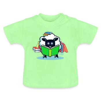 Mögen wir es, zu lesen? - Baby Bio-T-Shirt mit Rundhals - Mintgrün - Vorne