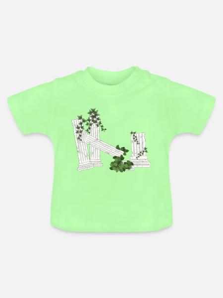 Column ancient - Baby Bio-T-Shirt mit Rundhals - Mintgrün